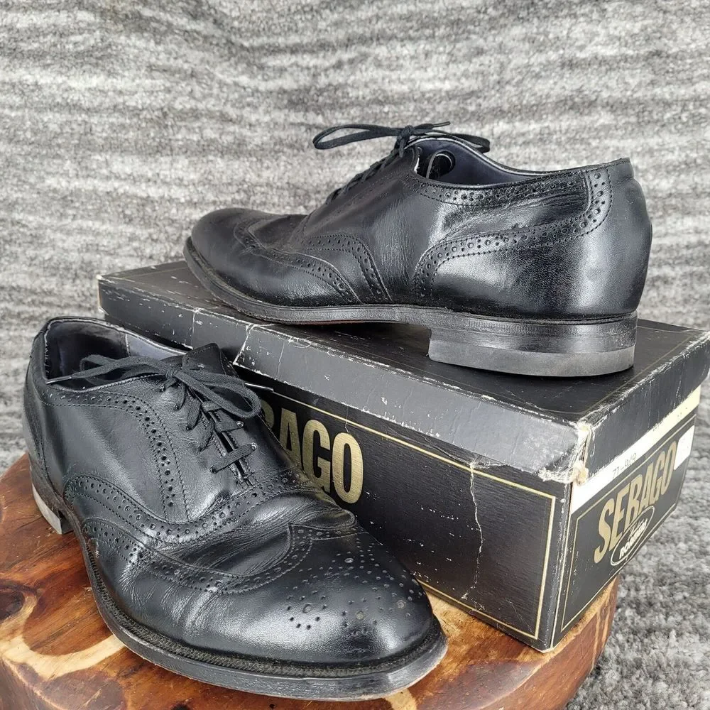Sebago Vintage Roamers Dover Oxford Black Leather Dress Shoes w/Box Mens Size 11